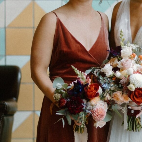 Jenny Yoo Velvet Andi Dress in Dusty Rose - Picture 8 of 10